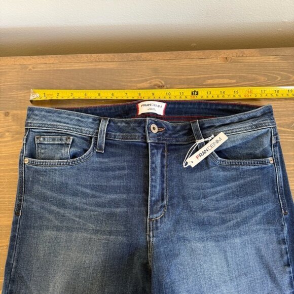 Fran Denim Women’s 31 Blue Dark Wash High Rise Ellen Flare Jeans - Picture 10 of 12